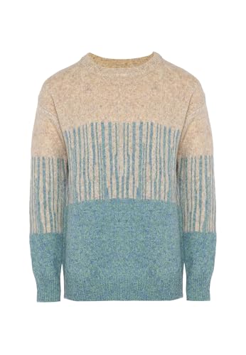 Jalene Damen Sweater, Wollweiss Mehrfarbig, XL/XXL von Jalene