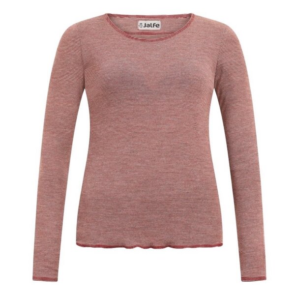 Jalfe Longsleeve Wolle fein geringelt melange von Jalfe