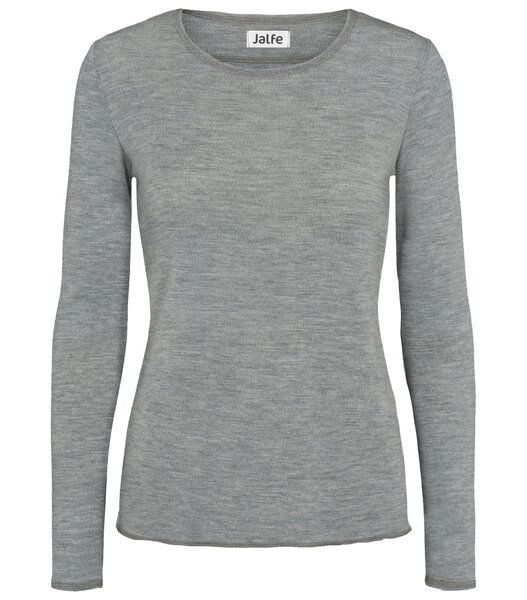 Jalfe Longsleeve Wolle plain melange von Jalfe