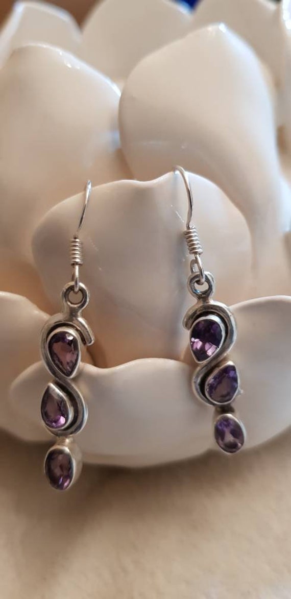 Feinste Facettierte Amethyst-Silber-Ohrhänger Feinste Facettierte Amethyst-Silber-Ohrhänger von JalidaSchmuck