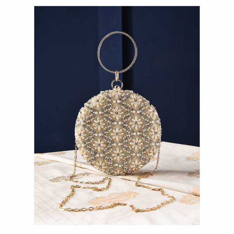 Hand Bestickte Seiden Clutch Perlen Abend Geldbörse von JalwaArt