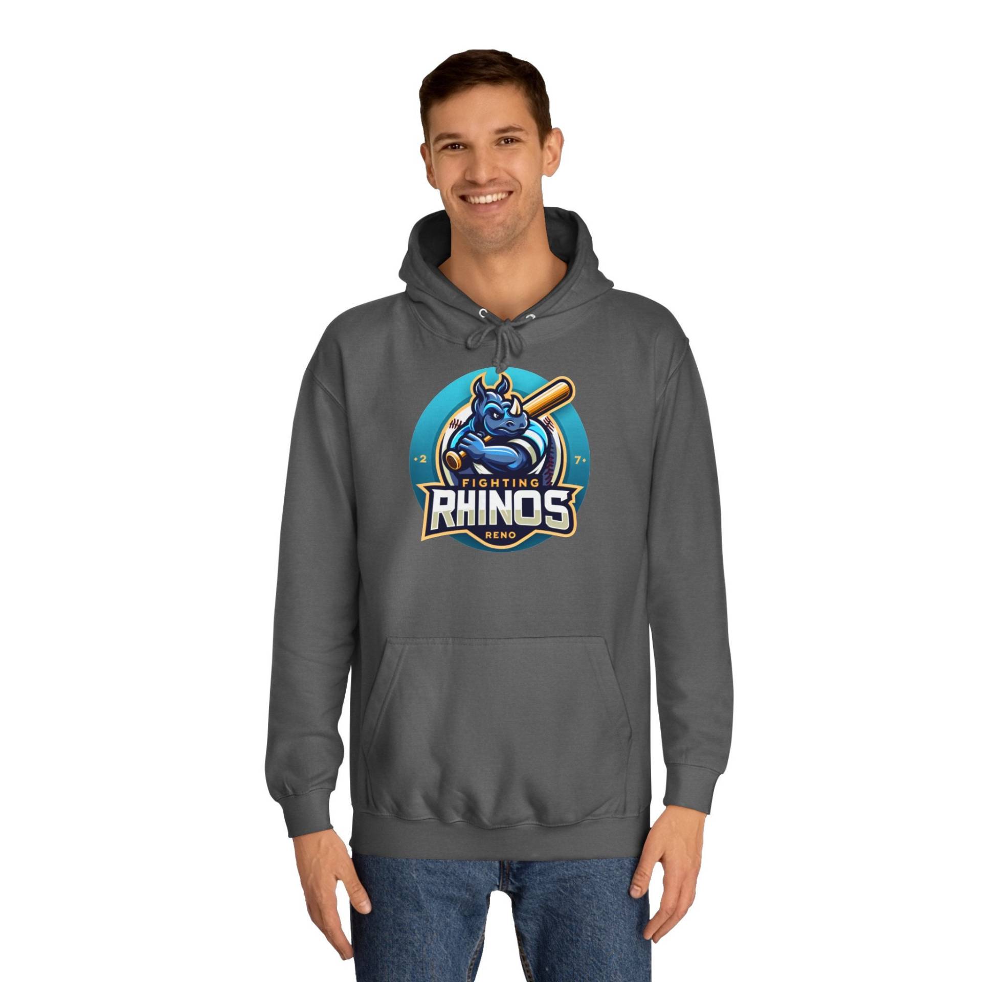 Reno Fighting Rhinos - Baseball, Football, Hockey, Soccer, Fußball, Basketball College Team | Sport Logo Unisex Hoodie Reno Fighting Rhinos - Baseball, Football, Hockey, Soccer, Fußball, Basketball College Team | Sport Logo Unisex Hoodie von JamaDesignShopping