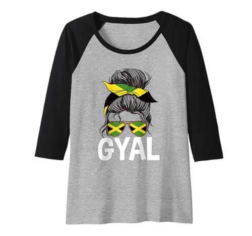 Damen Gyal Jamaika Flagge Sonnenbrille Rasta Stirnband Raglan Damen Gyal Jamaika Flagge Sonnenbrille Rasta Stirnband Raglan von Jamaica Flag Designs Proud Jamaican Roots
