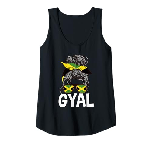 Damen Gyal Jamaika Flagge Sonnenbrille Rasta Stirnband Tank Top Damen Gyal Jamaika Flagge Sonnenbrille Rasta Stirnband Tank Top von Jamaica Flag Designs Proud Jamaican Roots