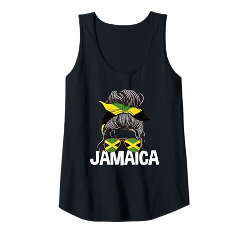 Damen Jamaica Girl Unordentlicher Haarknoten Jamaican Woman Pride Tank Top Damen Jamaica Girl Unordentlicher Haarknoten Jamaican Woman Pride Tank Top von Jamaica Flag Designs Proud Jamaican Roots