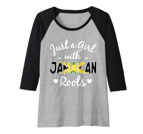 Damen Jamaikanisches Mädchen Spruch Jamaika Pride Yardie Rasta Reggae Lover Raglan Damen Jamaikanisches Mädchen Spruch Jamaika Pride Yardie Rasta Reggae Lover Raglan von Jamaica Flag Designs Proud Jamaican Roots