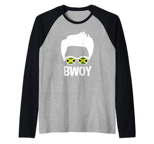 Herren Jamaika Bwoy Sonnenbrille Jamaika Flagge Reggae Pride Raglan Herren Jamaika Bwoy Sonnenbrille Jamaika Flagge Reggae Pride Raglan von Jamaica Flag Designs Proud Jamaican Roots