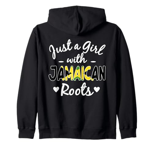 Jamaikanisches Mädchen Spruch Jamaika Pride Yardie Rasta Reggae Lover Kapuzenjacke Jamaikanisches Mädchen Spruch Jamaika Pride Yardie Rasta Reggae Lover Kapuzenjacke von Jamaica Flag Designs Proud Jamaican Roots