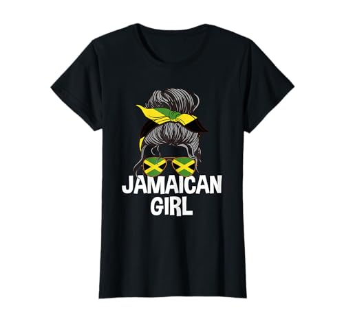 Jamaikanisches Mädchen unordentlicher Haarknoten Yardie Woman Pride T-Shirt Jamaikanisches Mädchen unordentlicher Haarknoten Yardie Woman Pride T-Shirt von Jamaica Flag Designs Proud Jamaican Roots
