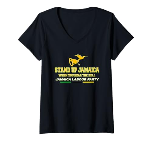 Damen Jamaika Labour Party, Labourites, JLP Supporters Gifts T-Shirt mit V-Ausschnitt Damen Jamaika Labour Party, Labourites, JLP Supporters Gifts T-Shirt mit V-Ausschnitt von Jamaica Labour Party Andrew Michael Holness