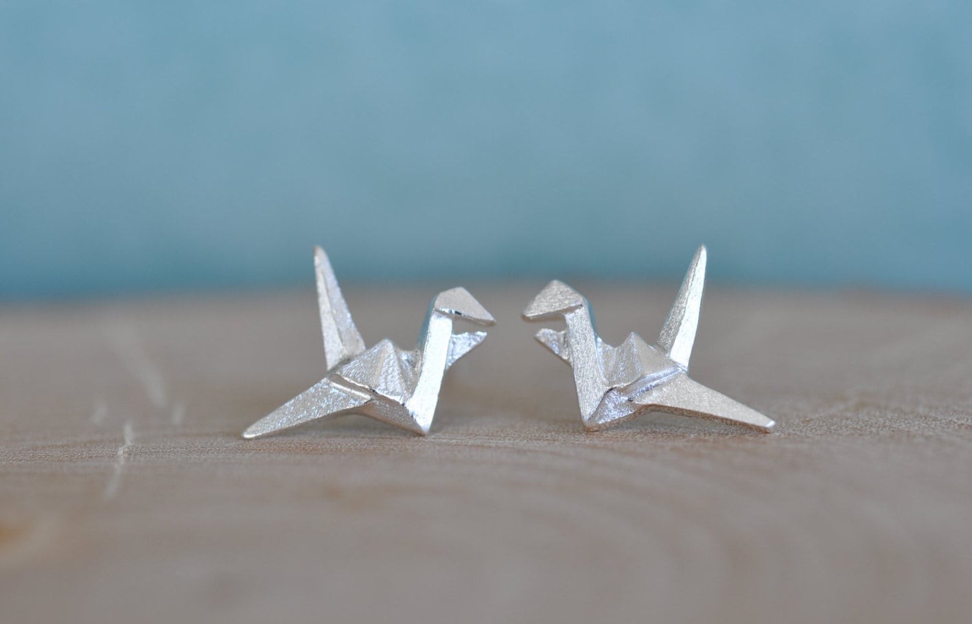 Kranich Ohrstecker, Sterlingsilber Vogel Origami Ohrringe, Silber Schmuck, Jamber Jewels von JamberJewels