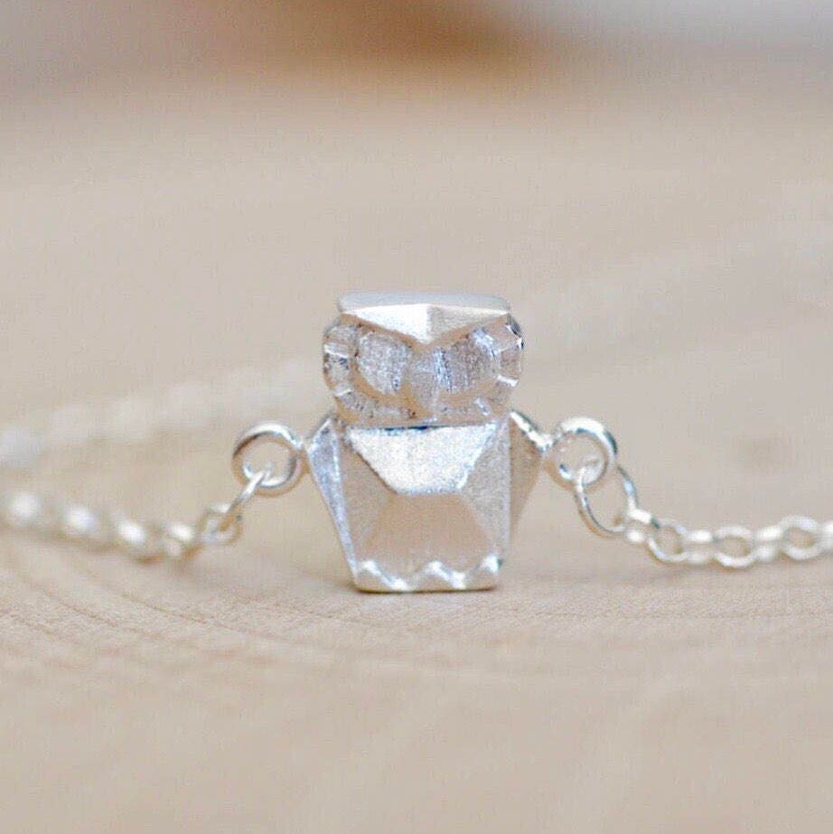 Origami Eule Charm Armband, Tier Armbänder, Silber Eulen Schmuck, Jamber Schmuck 925 von JamberJewels