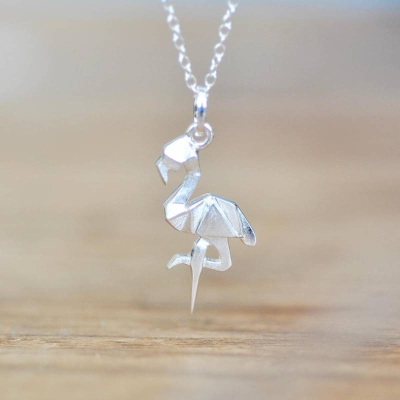 Origami Flamingo Halskette, Tier Schmuck, Jamber Jewels 925 Sterlingsilber Origami Flamingo Halskette, Tier Schmuck, Jamber Jewels 925 Sterlingsilber von JamberJewels