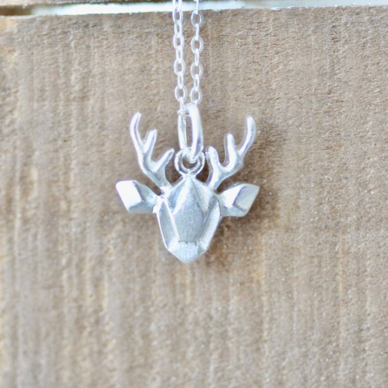 Origami Hirsch Halskette in Sterling Silber 925, Hirsch, Tier Schmuck, Jamber Juwelen 925 Origami Hirsch Halskette in Sterling Silber 925, Hirsch, Tier Schmuck, Jamber Juwelen 925 von JamberJewels