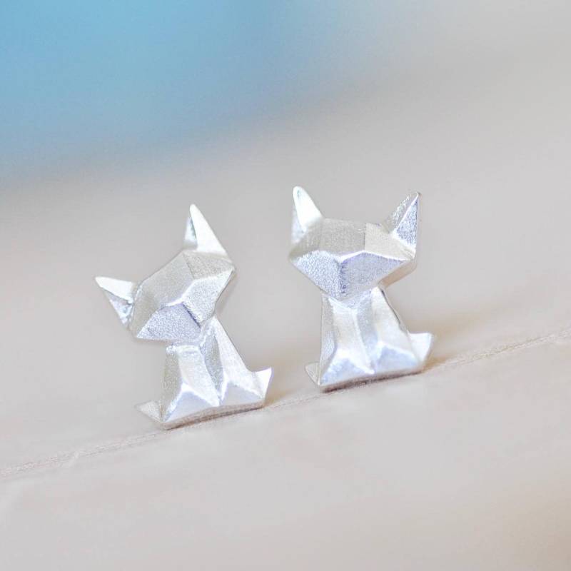 Origami Katze Ohrringe in Sterling Silber, Schmuck, Fuchs Ohrringe, Katzen Silber Tier Jamber Jewels Origami Katze Ohrringe in Sterling Silber, Schmuck, Fuchs Ohrringe, Katzen Silber Tier Jamber Jewels von JamberJewels
