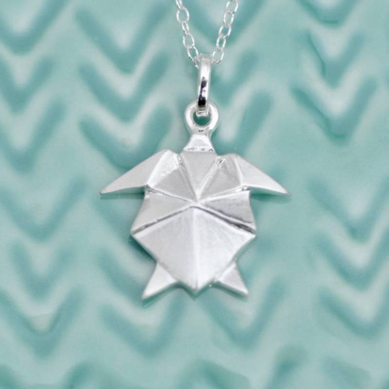 sterling Silber Origami Turtle Halskette, Meeresschildkröte Geschenk, Schmuck, Jamber Jewels 925 sterling Silber Origami Turtle Halskette, Meeresschildkröte Geschenk, Schmuck, Jamber Jewels 925 von JamberJewels