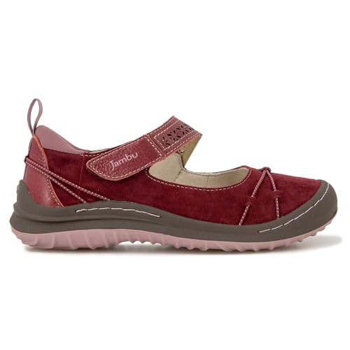 Jambu Damen Sunrise Mary Jane Wohnungen Casual - Schwarz, Rot/Ausflug, einfarbig (Getaway Solids), 38 EU von Jambu