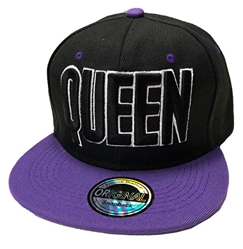 JameStyle26 King & Queen Snapback Set USA Cap Kappe Basecap Mütze Trucker Cappy Kult (Queen Lila) von JameStyle26