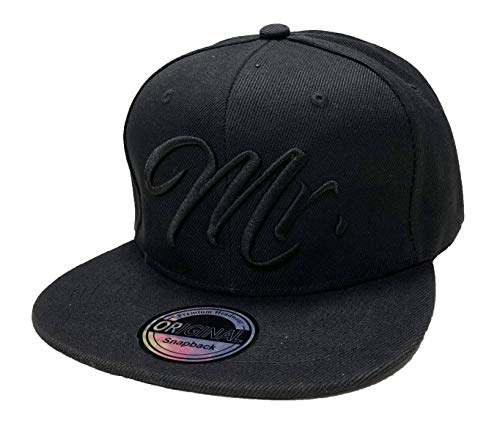 JameStyle26 Mr. & Mrs. Snapback Set USA Cap Kappe Basecap Mütze Trucker Cappy Kult Partner Look (Mr. Black Edition) von JameStyle26