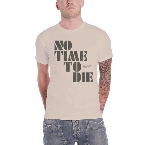 James Bond 007 T Shirt No Time to Die Movie Logo Nue offiziell Herren Natural M von James Bond 007