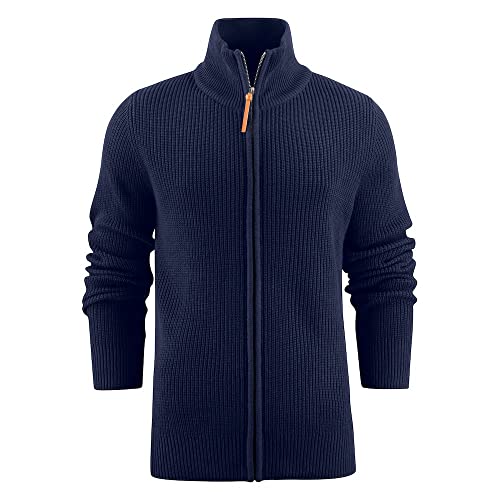 James Harvest - Brockway Strickjacke für Herren (M) (Marineblau) von James Harvest