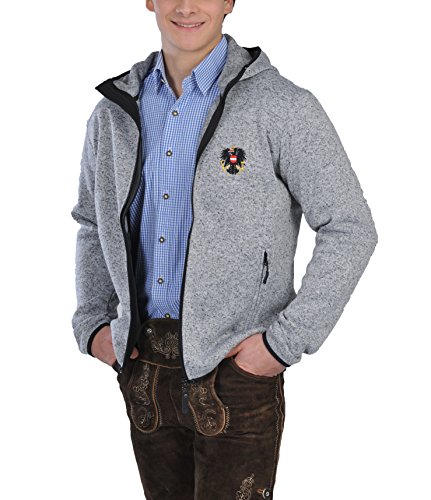 James Harvest Herren Richmond Full Zip Fleece Jacket Jacke, Grau (Grau), meliert, L von James Harvest