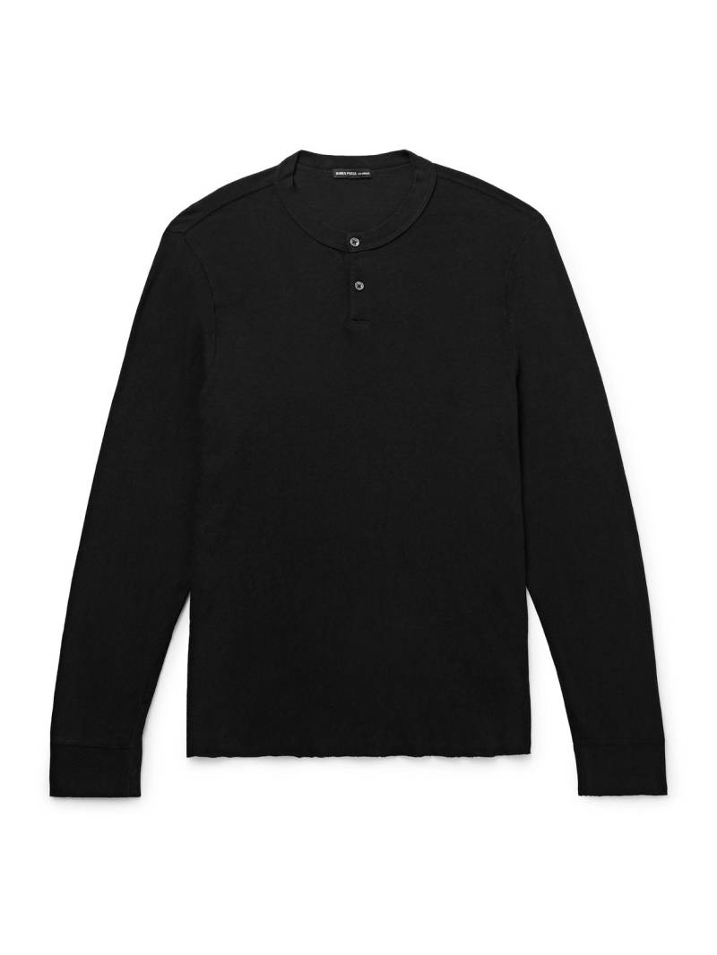 James Perse - Cotton-Jersey Henley Shirt - Men - Black - 4 von James Perse