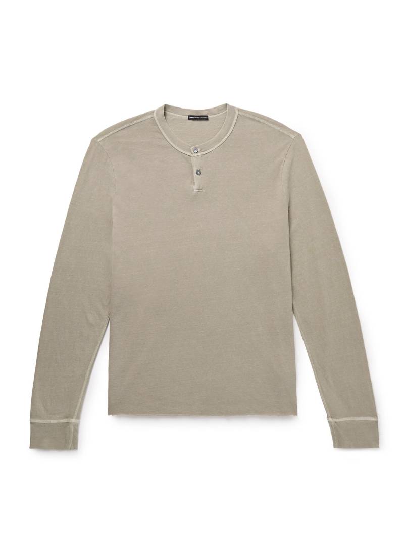 James Perse - Cotton-Jersey Henley Shirt - Men - Neutrals - 1 von James Perse