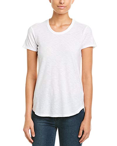 James Perse Damen T-Shirt Sheer Slub Rundhals - Weiß - 33 von James Perse