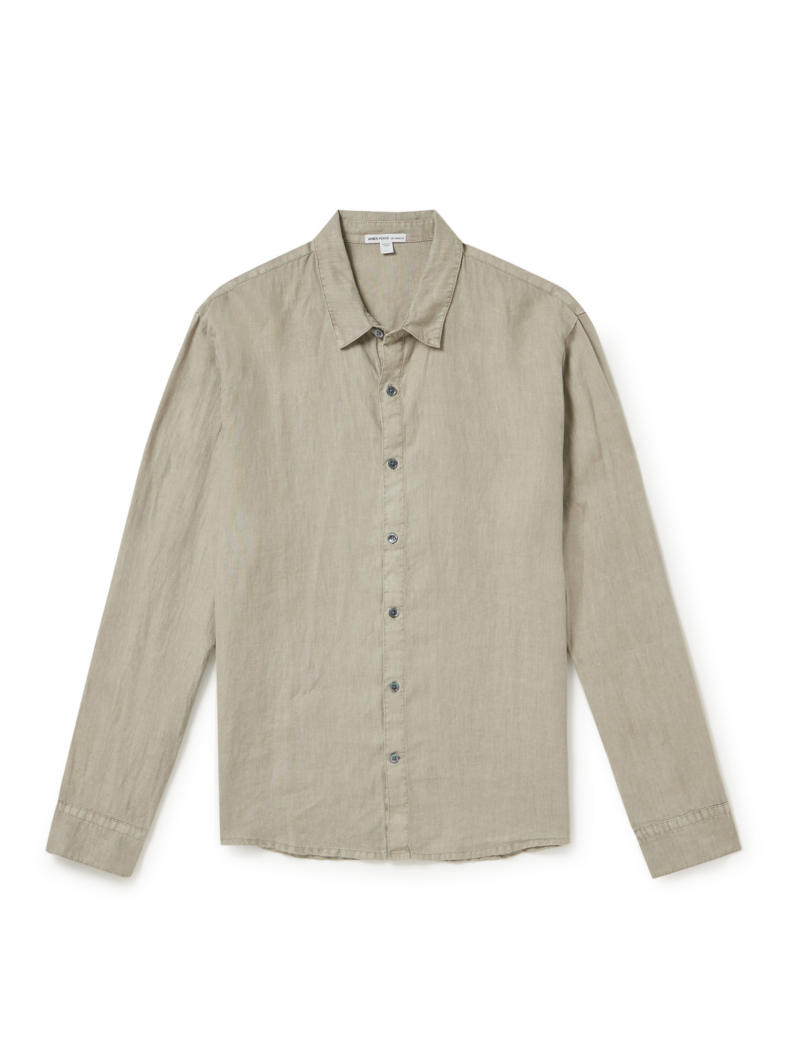 James Perse - Garment-Dyed Linen-Canvas Shirt - Men - Neutrals - 3 von James Perse