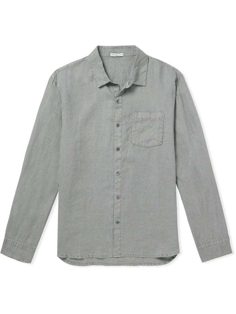 James Perse - Garment-Dyed Linen Shirt - Men - Gray - 2 von James Perse