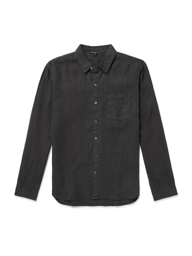 James Perse - Garment-Dyed Linen Shirt - Men - Gray - 3 von James Perse