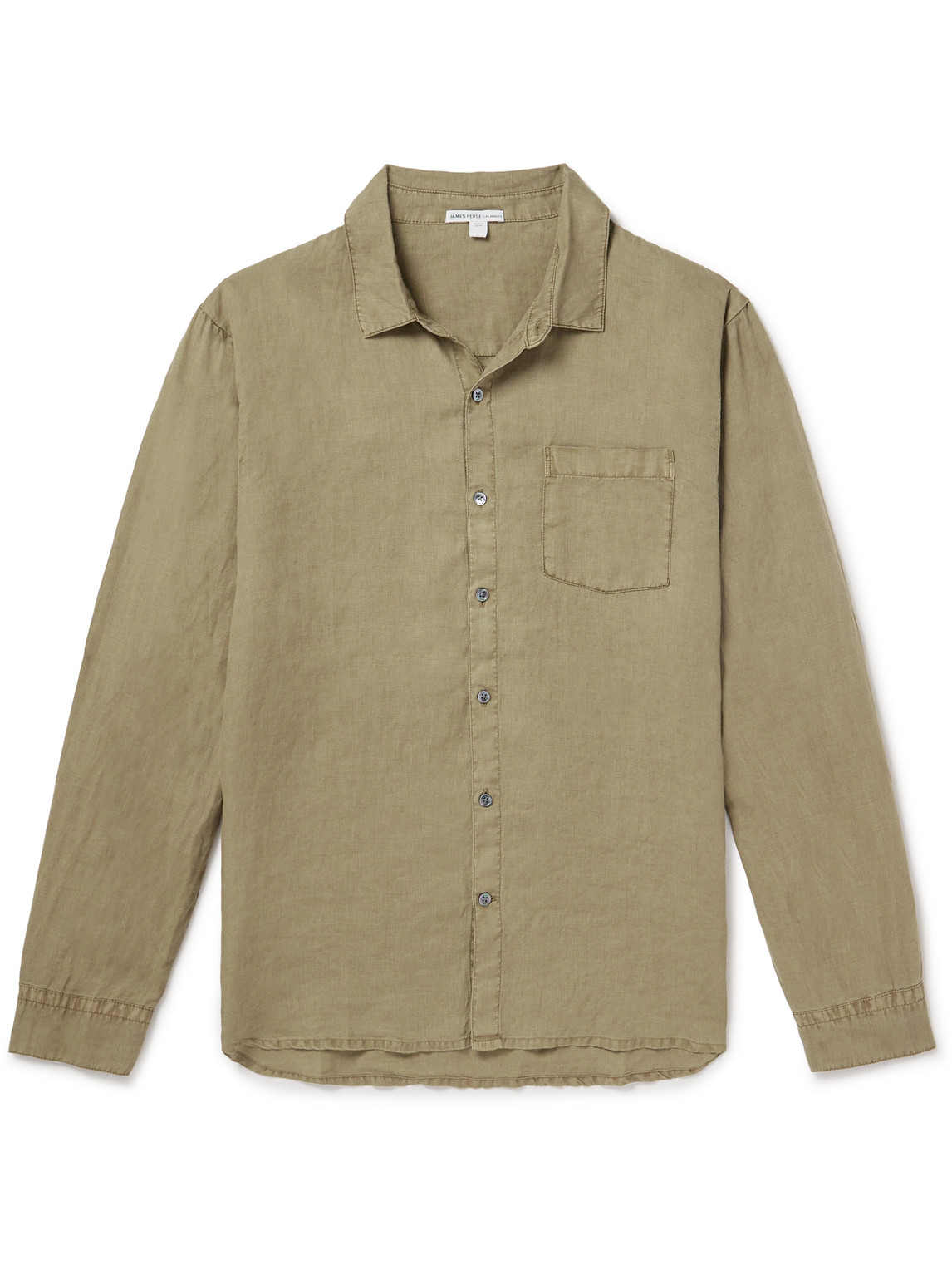James Perse - Garment-Dyed Linen Shirt - Men - Green - 2 von James Perse