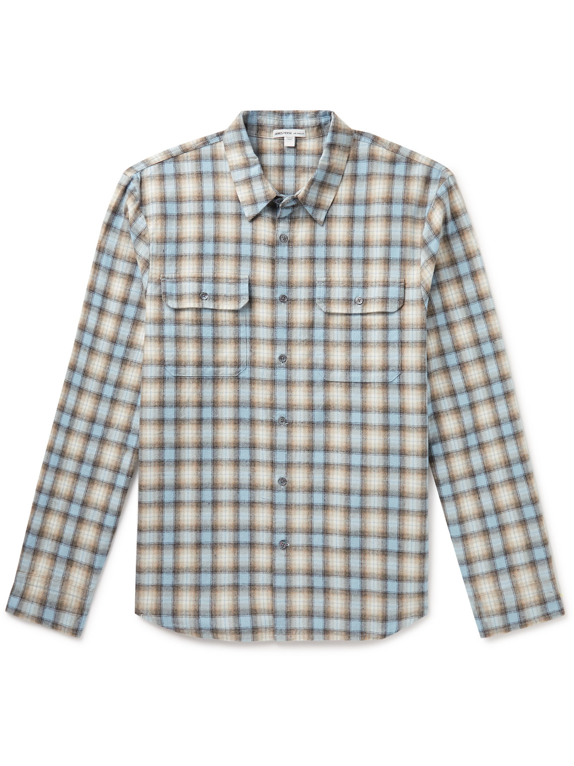 James Perse - Lagoon Checked Cotton-Flannel Shirt - Men - Blue - 1 von James Perse