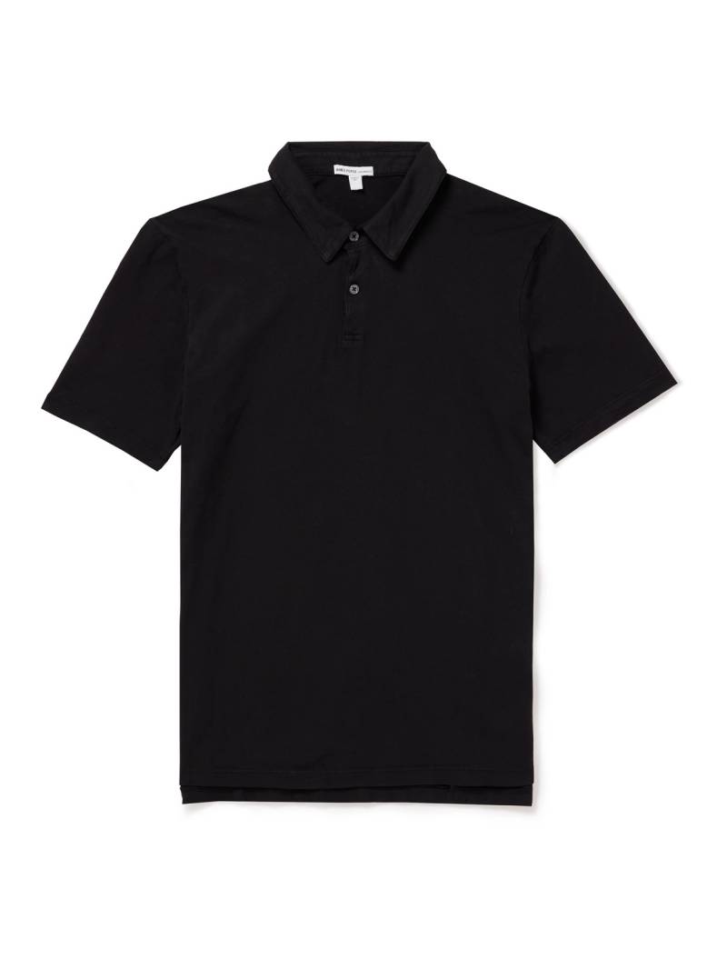 James Perse - Slim-Fit Supima Cotton-Jersey Polo Shirt - Men - Black - 2 von James Perse
