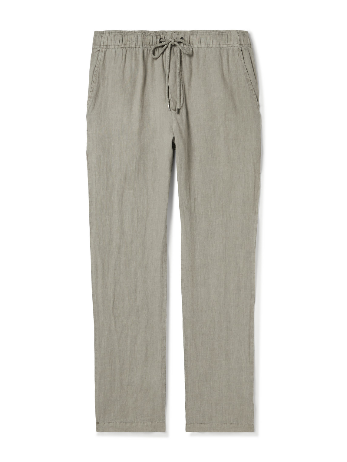 James Perse - Straight-Leg Garment-Dyed Linen-Canvas Drawstring Trousers - Men - Gray - 5 von James Perse