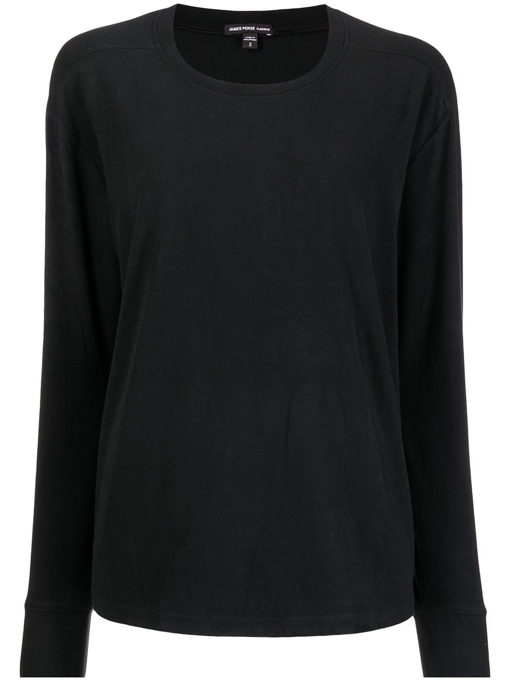 James Perse Sweatshirt mit tiefen Schultern - Schwarz von James Perse