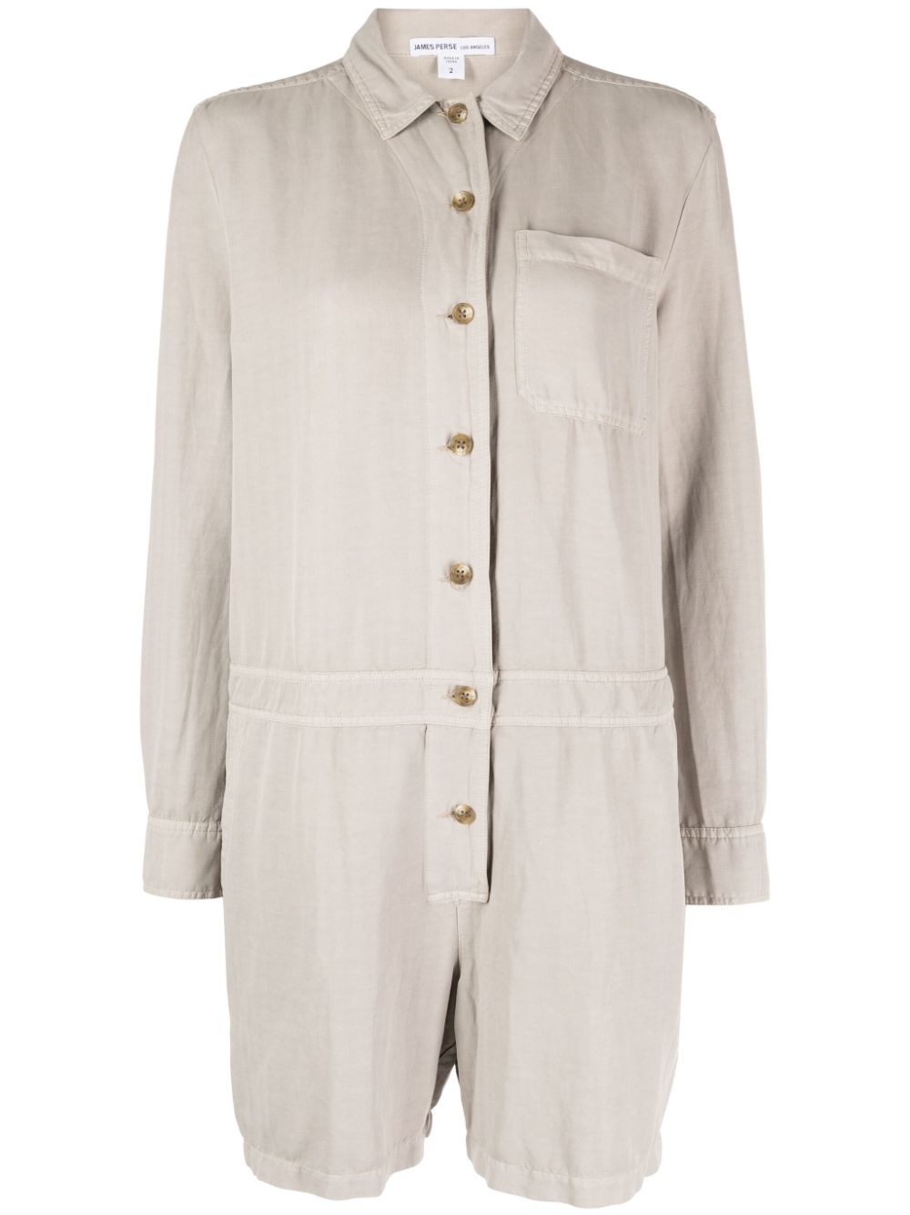 James Perse Langärmeliger Playsuit - Grau von James Perse