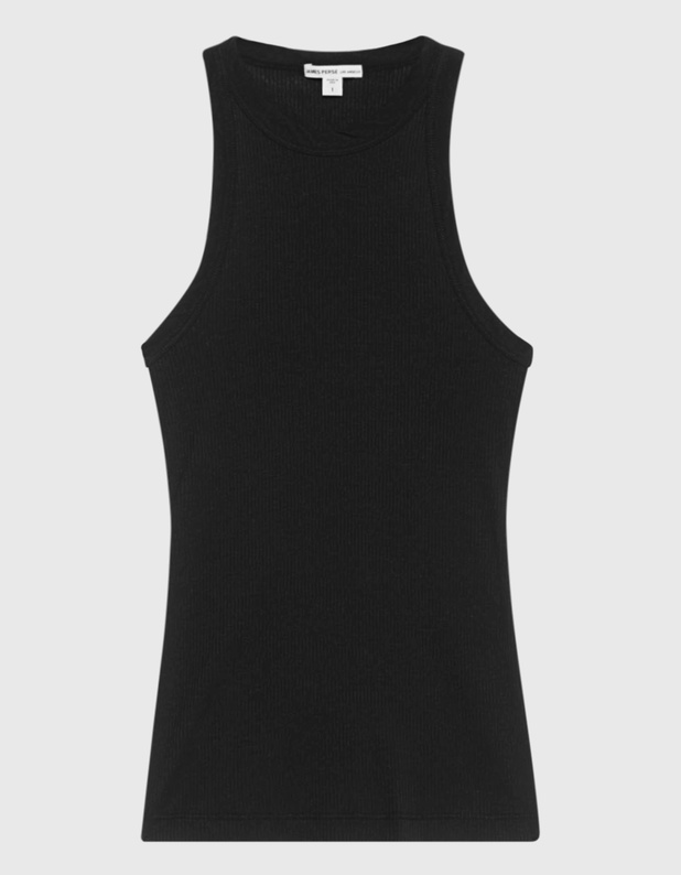 Tank Cutway Rib Black von James Perse
