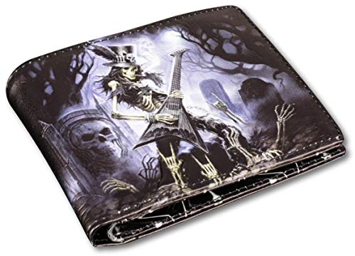 Herren Geldbörse Skelett Rocker - Play Dead | Fantasy-Geldbeutel, Mehrfarbig von James Ryman