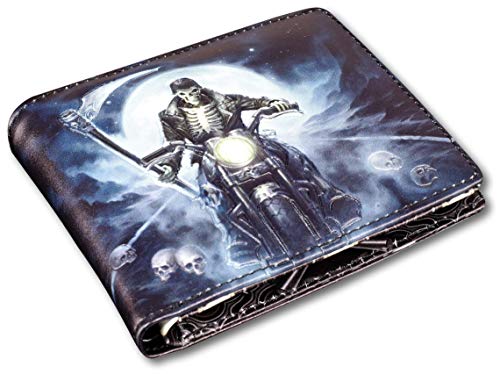 Herren Gothic-Geldbörse Reaper Biker - Hell Rider | Fantasy-Geldbeutel, Mehrfarbig von James Ryman