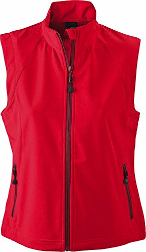 3-Lagen Softshell Gilet - Farbe: Red - Größe: L von James & Nicholson