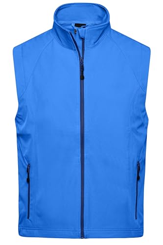 James & Nicholson Herren Softshell Weste - Praktische Weste aus elastischem Softshell | Farbe: azur | Grösse: XXL von James & Nicholson