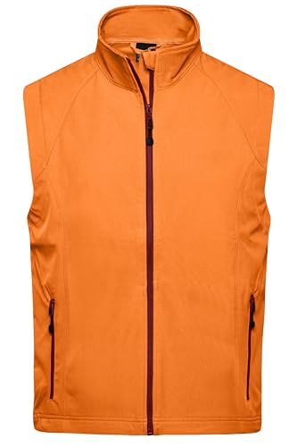 James & Nicholson Herren Softshell Weste - Praktische Weste aus elastischem Softshell | Farbe: orange | Grösse: XXL von James & Nicholson