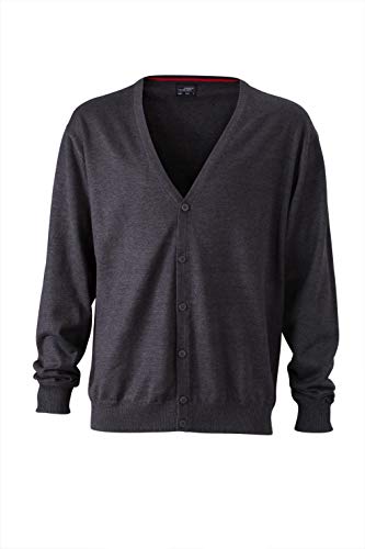 Cardigan - Farbe: Anthracite Melange - Größe: L von James & Nicholson