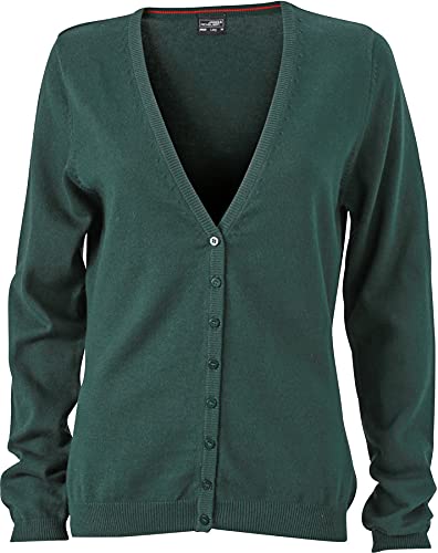 Cardigan - Farbe: Forest Green - Größe: M von James & Nicholson