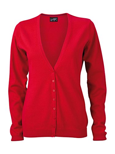 Cardigan - Farbe: Red - Größe: XS von James & Nicholson