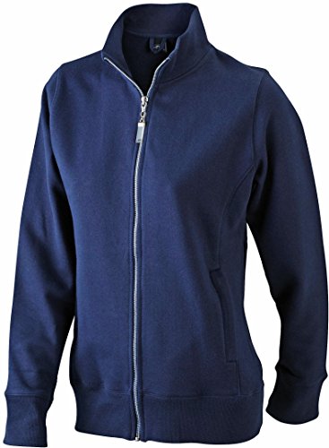 James & Nicholson Damen Sweatjacke - Hochwertige Sweatjacke mit Stehkragen | Farbe: navy | Grösse: L von James & Nicholson