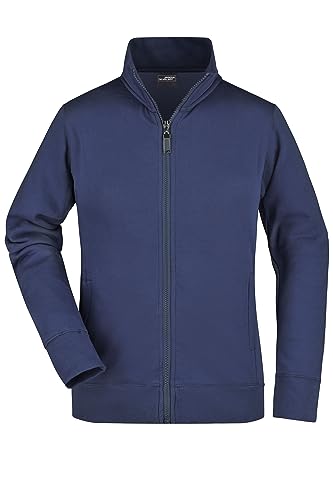 James & Nicholson Damen Sweatjacke - Hochwertige Sweatjacke mit Stehkragen | Farbe: navy | Grösse: S von James & Nicholson