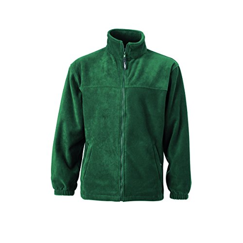 Fleece Jacke - Farbe: Dark Green - Größe: M von James & Nicholson